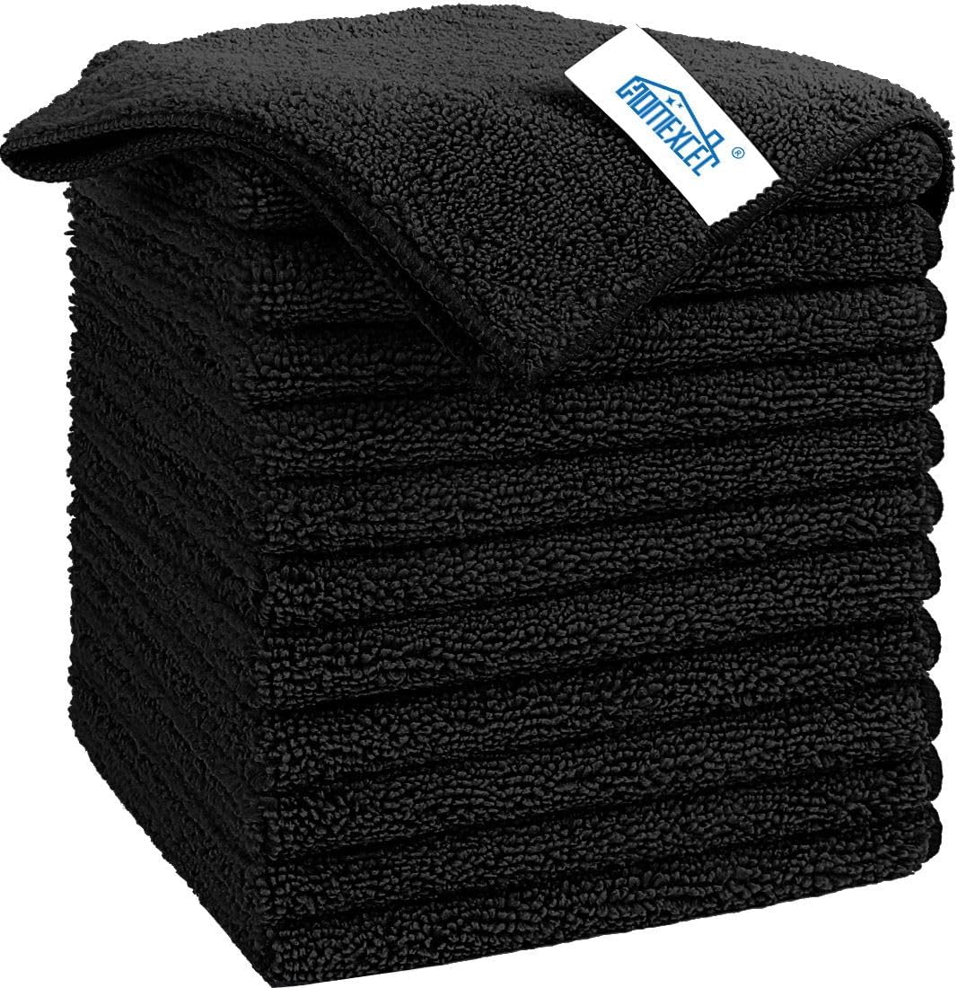 HOMEXCEL Microfiber Cleaning Cloth, Lint Free Scratch-Free Highly Absorbent Reusable